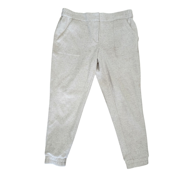 LOFT Pants - Loft Heathered Oatmeal Tailored Joggers 8 Petite
